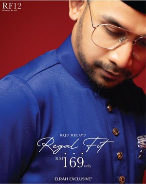 BAJU MELAYU REGAL FIT (ROYAL BLUE)