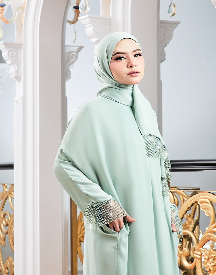 Mint sale green abaya