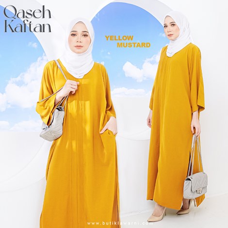 QASEH KAFTAN YELLOW MUSTARD