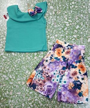 PALAZZO SET 039  ( GREEN TOP  )