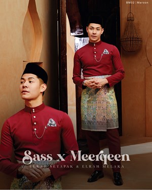 BAJU MELAYU MAGNIFICENT 4.0 (MAROON) C2