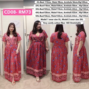 CD08 Ready Stock *Bust 44 to 53 inch/ 112-136cm