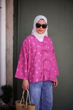 ZEINAB BATIK TOP ( Magenta ZT029 )