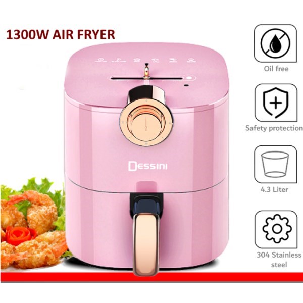 4.3l Pink Home Air Fryer