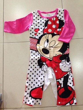 @     MINNIE PINK P ROMPER ( SIZE 70, 90, 95 )