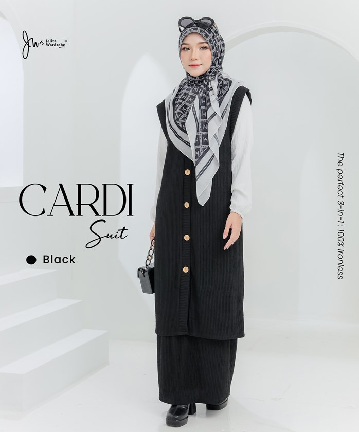 CARDI SUIT IRONLESS IN BLACK