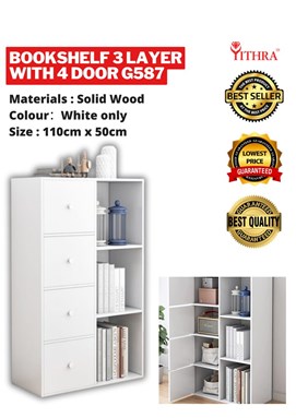 BOOKSHELF 3 LAYER WITH 4 DOOR G587