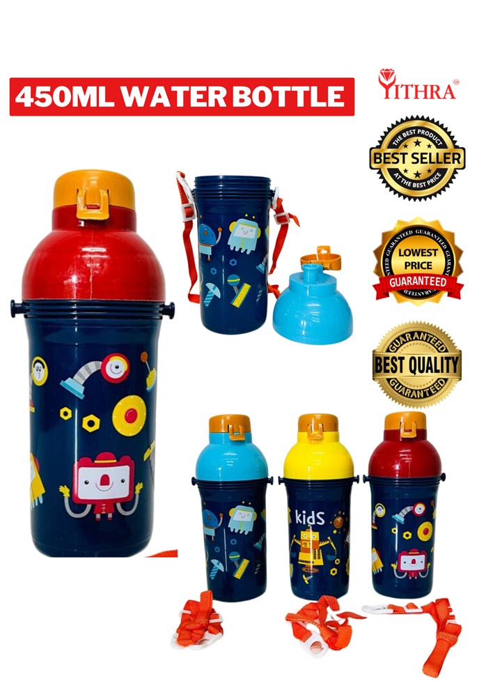 OFFER 450ml Kids Water Bottle: A Strawless School Drinking Cup for Sports -  Botol Air Minuman Kanak-Kanak 450ml: Cawan Minum Tanpa Sedutan untuk  Sekolah dan Sukan