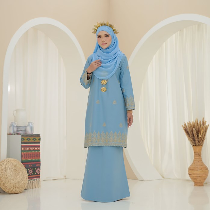 Kurung Sulam Premium Darra – Emerald Green (Copy)