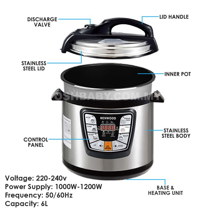 Kenwood 6l Pressure Cooker Osh Baby Collection