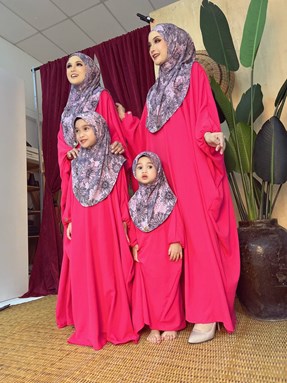 KAFTAN KELAMBU PINK PANTHER (KIDS M)