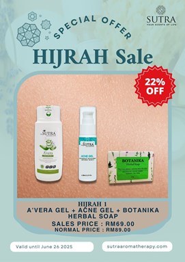 HIJRAH 1 - A'vera Gel + Acne Gel + Botanika Herbal Soap