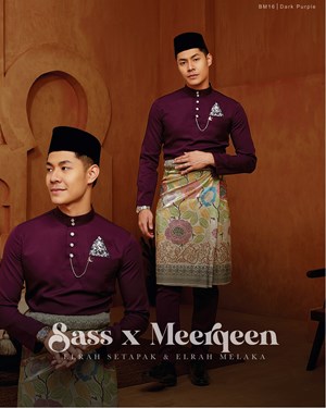 BAJU MELAYU MAGNIFICENT 4.0 (DARK PURPLE) C16