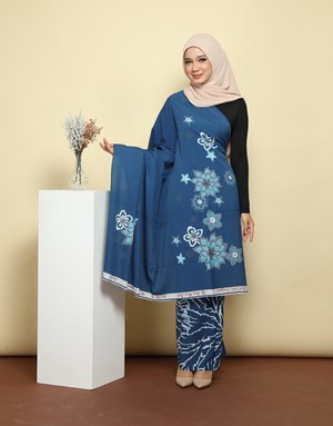 BATIK LUKIS ZAA 103 in Blue