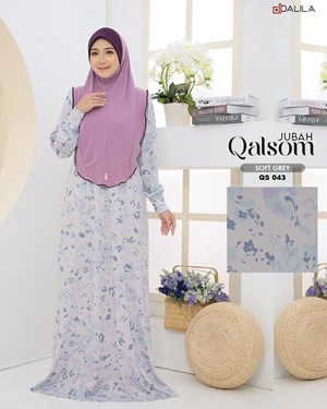 JUBAH QALSOM (QS 043) SOFT GREY