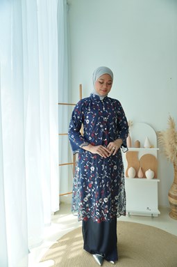 Kebaya Puteri Gunung Kuntum  - Navy