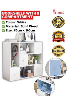 BOOKSHELF WITH 8 COMPARTMENT