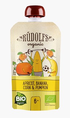 RODOLFS ORGANIC APRICOT, BANANA, SWEET CORN & PUMPKIN PUREE