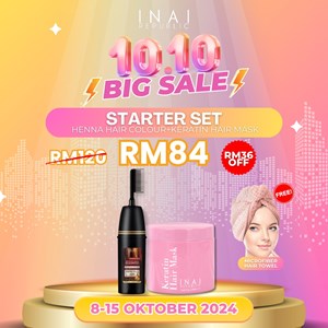 10.10 BIG SALE  - Starter Set - Henna Hair Colour + Keratin Hair Mask