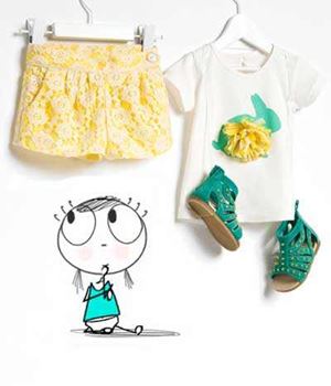 @  212015  GIRL YELLOW FLOWER SET. ( SIZE 2Y - 7Y )