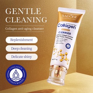 SADOER Collagen Anti-Aging Face Cleanser Moisturizing Brightening Hydrating Skin Care Cleanser 100g