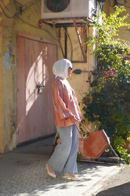 ZEINAB BATIK TOP ( Salmon LC007 )