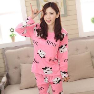 💖  ADULT  ( PINK COW ). PYJAMAS - LONG SLEEVE SET ( SIZE M / L /  XL )