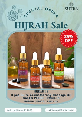 HIJRAH 11 - 3 PCS SUTRA AROMATERAPY MASSAGE OIL