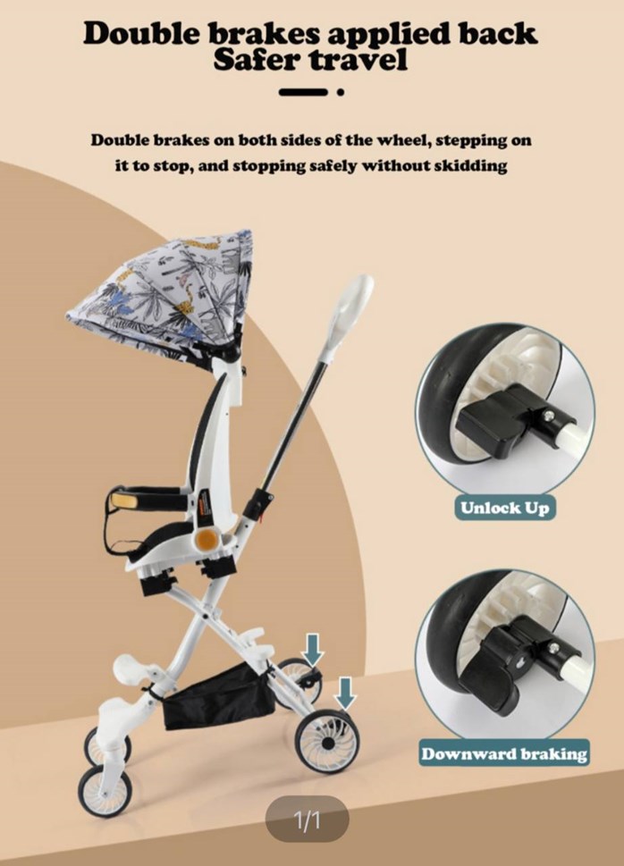 Baby Monsta SN 8870 Baby Magic Stroller With Canopy Johor Bahru