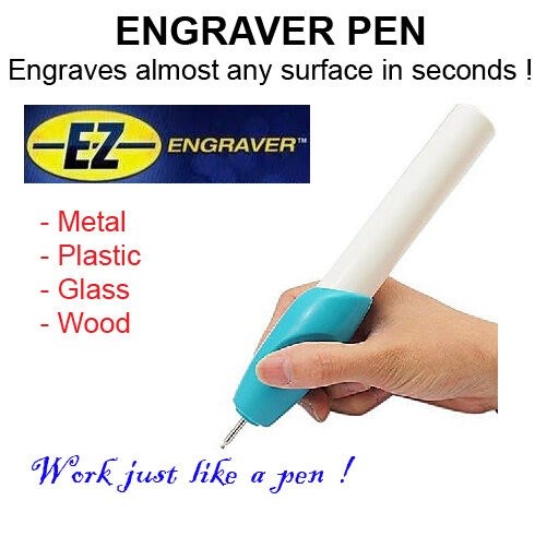 EZ Engraver Pen for Metal, Plastic, Glass, Wood, Leather Almost Any Surface  NEW