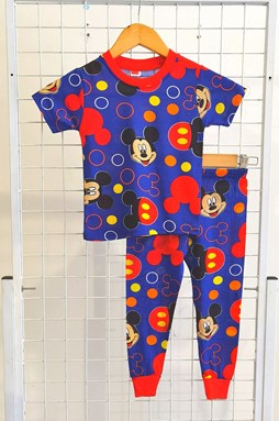 SIZE 6 KIDS  Pyjamas MICKEY POLKA DOT BLUE  (IKIDS)