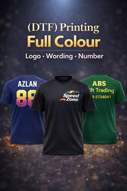 (DTF) Printing Full Colour Logo , Wording , Number