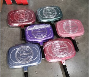 hight quality DESSINI 36cm Double Sided Pressure Grill Frying Pan