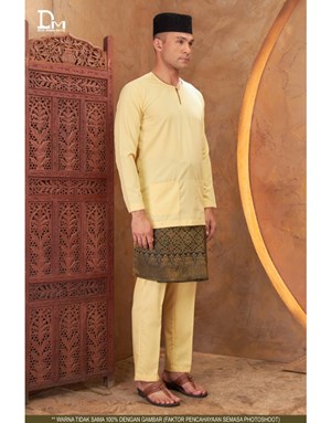 BAJU MELAYU TELUK BELANGA LUTH F18 YELLOW