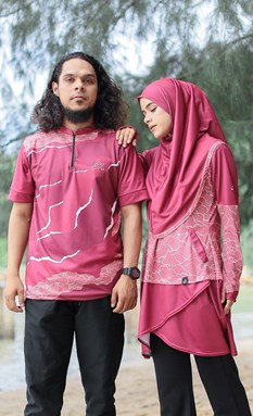 Kimactive Couple Set - Maya Magenta - Modest Jersey sportwear