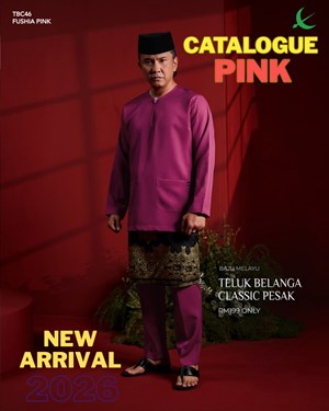 BAJU MELAYU TELUK BELANGA CLASSIC PESAK (KATALOG PINK) *FREE SAMPIN INSTANT