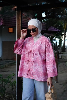 ZEINAB BATIK TOP ( Pink B3004 )