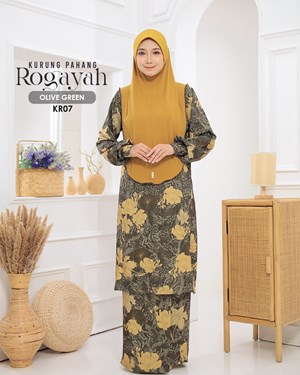 KURUNG ROGAYAH KR07 OLIVE GREEN