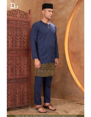 BAJU MELAYU TELUK BELANGA LUTH F2 DARK BLUE