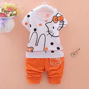 BB279-1  KITTY ORANGE SET ( SZ 80-110 )