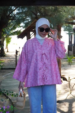 ZEINAB BATIK TOP ( Pink  B3025 )