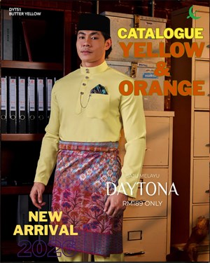 BAJU MELAYU DAYTONA (KATALOG YELLOW & ORANGE) *FREE SAMPIN BIASA