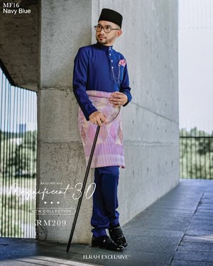 BAJU MELAYU MAGNIFICENT 3.0 (NAVY BLUE)