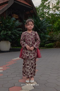 JUWITA KURUNG BABY - BURGUNDY