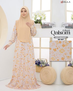 JUBAH QALSOM (QS 047) SOFT MUSTARD
