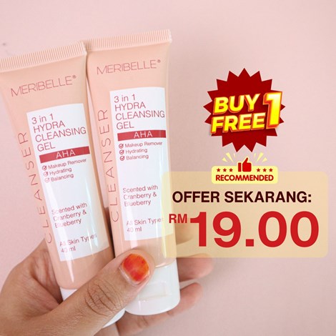 {BUY 1 FREE 1} 3 IN 1 HYDRA CLEANSING GEL RM 19