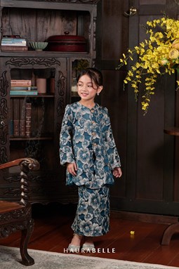 JUWITA KURUNG BABY - TEAL BLUE