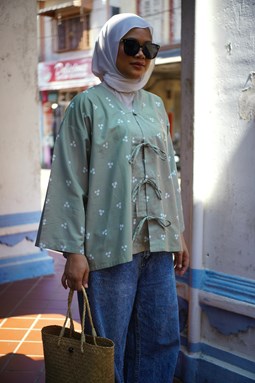 ZEINAB BATIK TOP ( Moss ZT036 )