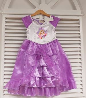 @  P30373-E PURPLE RAPUNZEL SATIN DRESS. ( SIZE 90 & 100 )