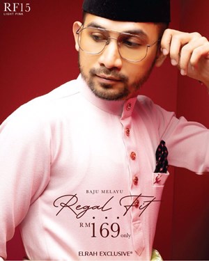 BAJU MELAYU REGAL FIT (LIGHT PINK)